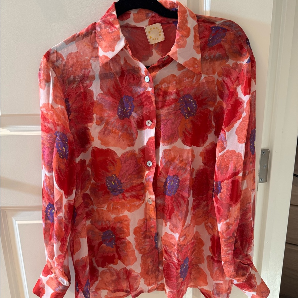 Morning View Pink Floral Shirt